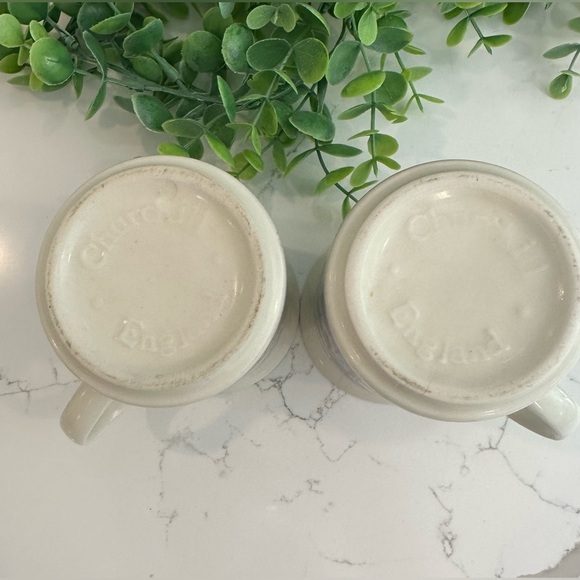 VTG  Churchill England Blue and Off White Holstein Cow Coffee Mugs (2) - Picture 4 of 6